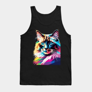 Ragdoll Cat Pop Art Tank Top